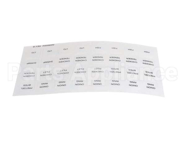 A6085002 Pitco Label,Culvers Rh