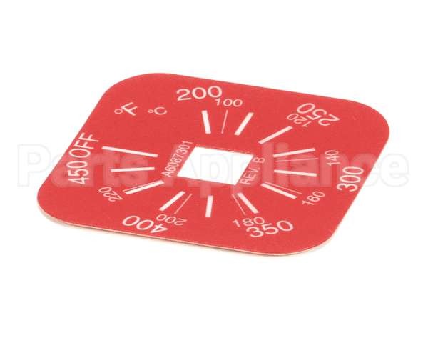 A6087301 Pitco Label,Thermostat 200-450F