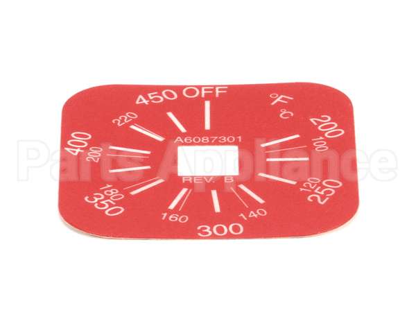A6087301 Pitco Label,Thermostat 200-450F