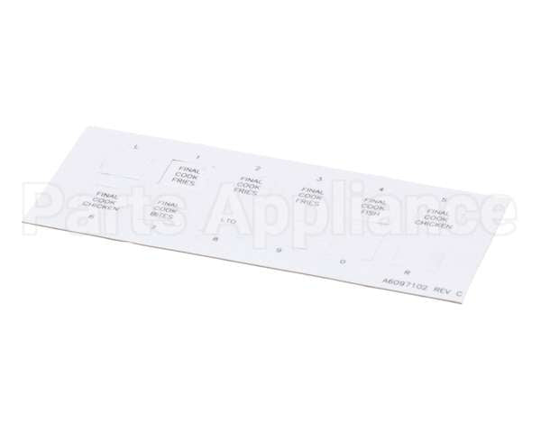 A6097102 Pitco Label,Ssh60W Right Hand Finish