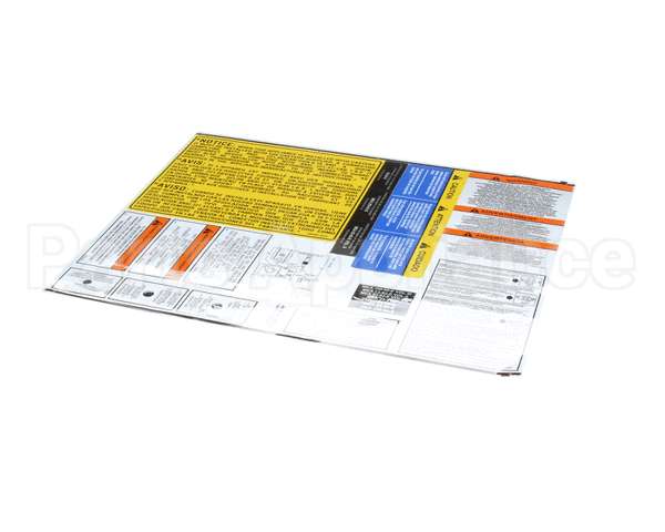 A6100201 Pitco Label,Sheet Gas 7,14,18,14R,14C