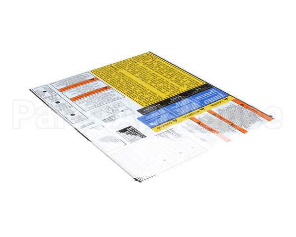 A6100201 Pitco Label,Sheet Gas 7,14,18,14R,14C