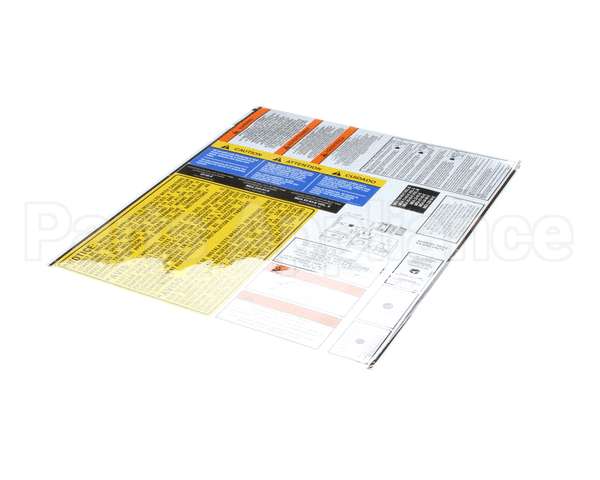 A6100201 Pitco Label,Sheet Gas 7,14,18,14R,14C