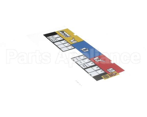 A6100801 Pitco Label,Ovrlay Wingstreet 3 Lane