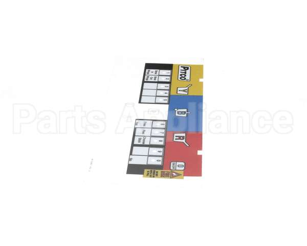 A6100801 Pitco Label,Ovrlay Wingstreet 3 Lane