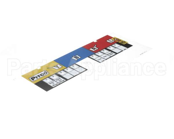 A6100801 Pitco Label,Ovrlay Wingstreet 3 Lane