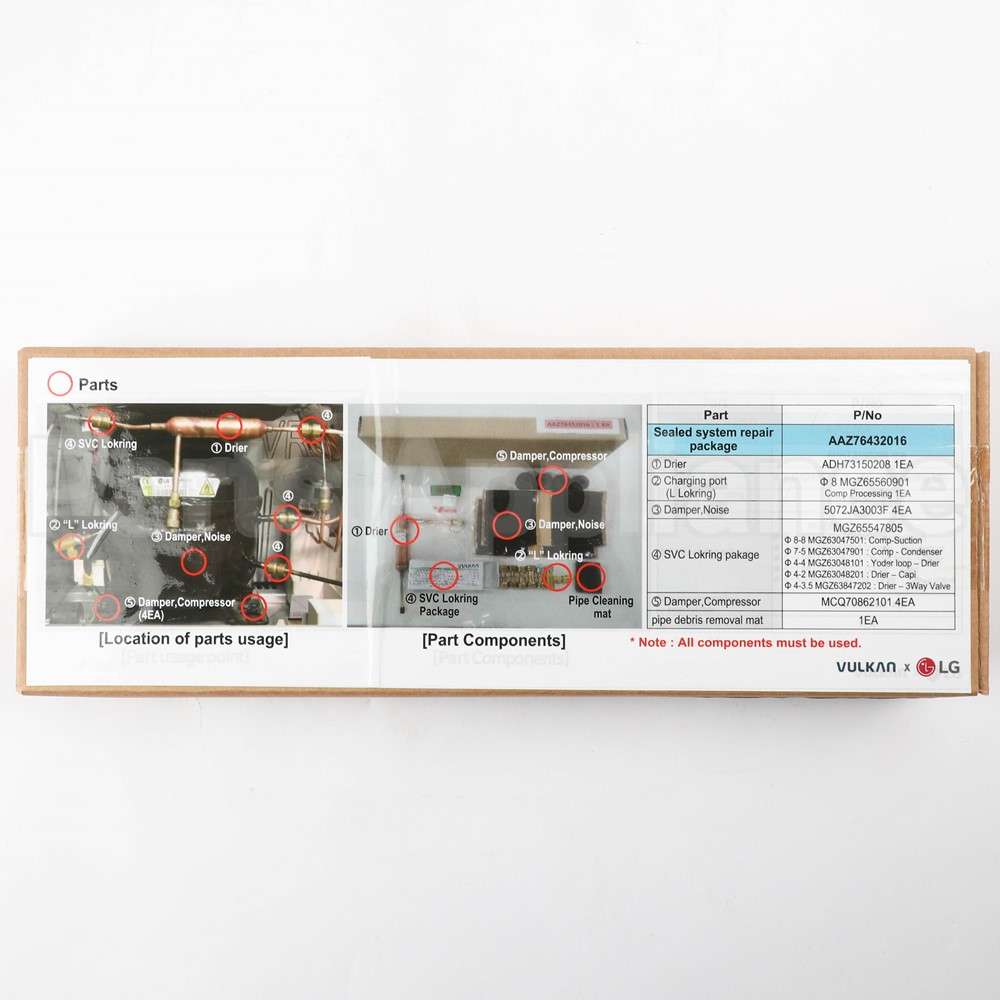 AAZ76432016 LG Box Assembly,Compressor Kit