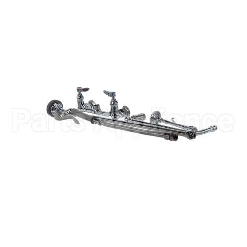 B-0131-B T&S Brass Pre-Rinse, Overhead Swivel Arm, 8 Wall M