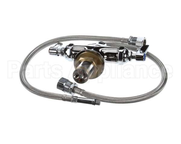 B-0200-LN T&S Brass Double Pantry Base Faucet, Swivel Outlet
