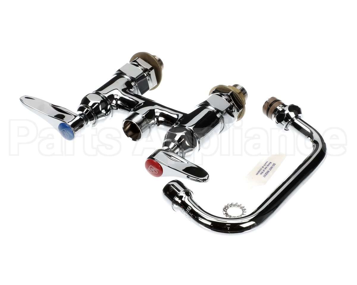 B-0228-CC T&S Brass Double Pantry Faucet, Deck Mount, 4 Cent