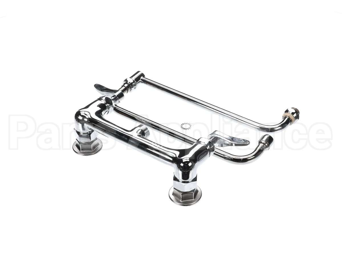 B-0230-24DJ-CR T&S Brass Faucet, 8 Wall Mount, Ceramas, 24 Double