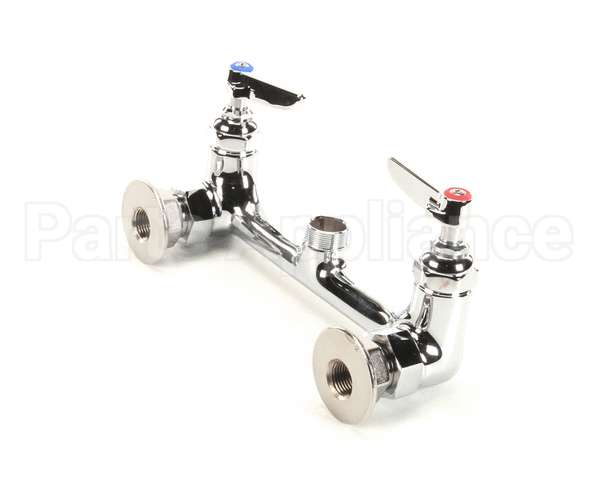 B-0230-LN T&S Brass Double Pantry Swivel Base Faucet, Wall M