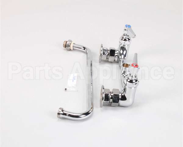 B-0231 T&S Brass Double Pantry Faucet, Wall Mount, 8 Cent