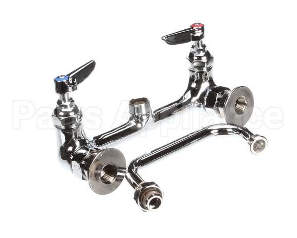 B-0232 T&S Brass Double Pantry Faucet, Wall Mount, 8 Cent