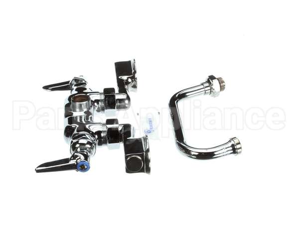 B-0237 T&S Brass Double Pantry Faucet Wall Mount Adjust