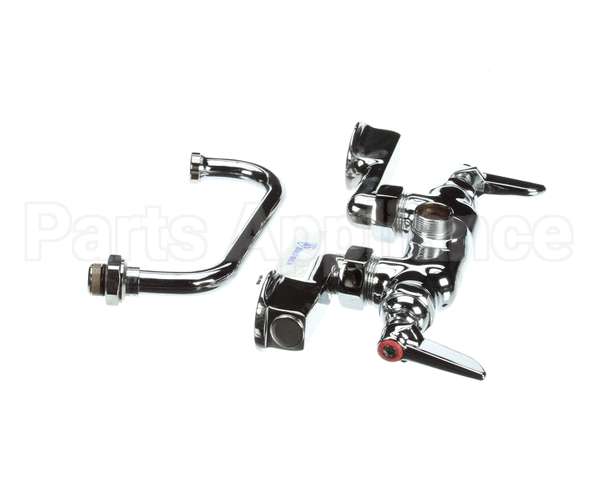 B-0237 T&S Brass Double Pantry Faucet Wall Mount Adjust