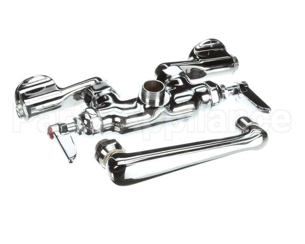 B-0243 T&S Brass Double Pantry Faucet Wall Mount Adjust