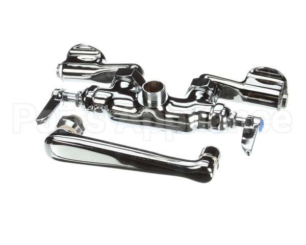 B-0243 T&S Brass Double Pantry Faucet Wall Mount Adjust