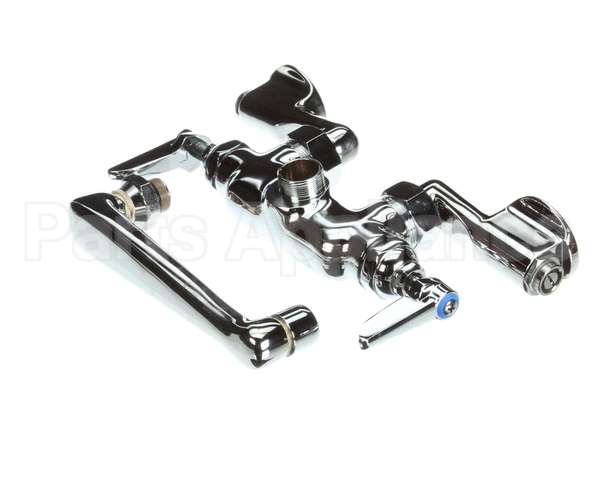 B-0243 T&S Brass Double Pantry Faucet Wall Mount Adjust