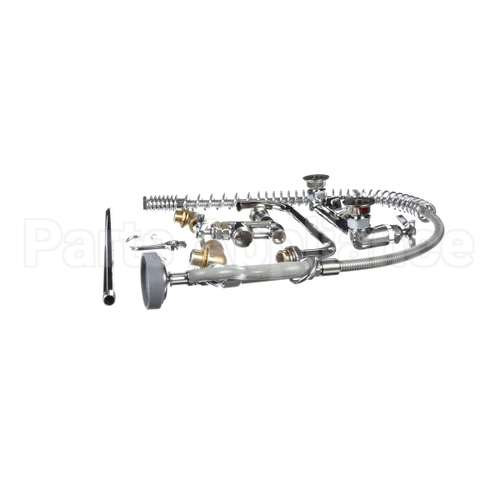B-0287 T&S Brass Big-Flo Pre-Rinse Unit: 8 Wall Mount, 12