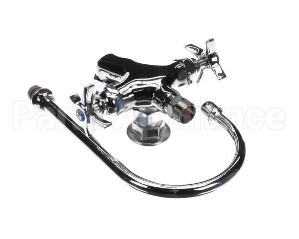 B-0316 T&S Brass Vertical Double Pantry Faucet, Wall Moun