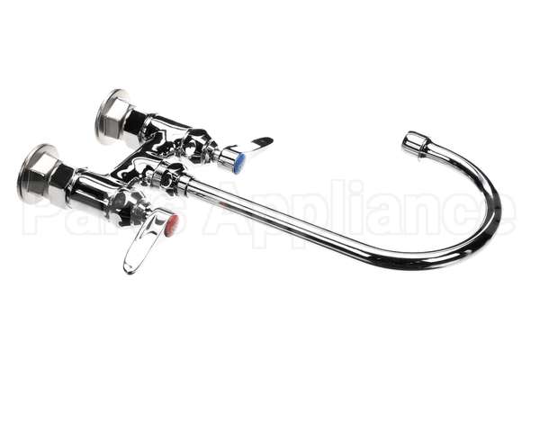 B-0325 T&S Brass Double Pantry Faucet, Deck Mount, 4 Cent