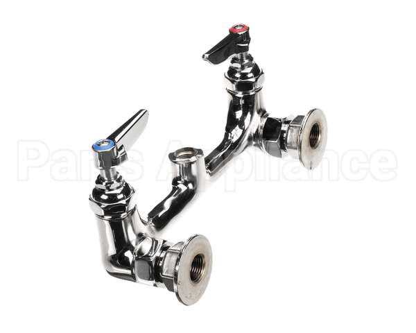 B-0330-LN T&S Brass Double Pantry Base Faucet, Wall Mount, 8