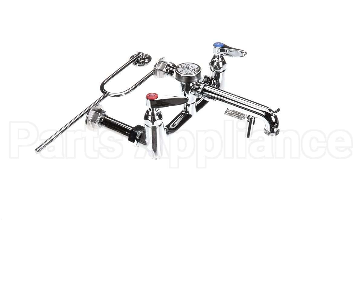 B-0655-BSTP T&S Brass Service Sink Faucet Wall Mount 8 Cente