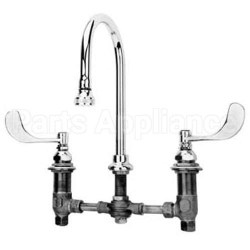 B-0865-04 Compatible TS Brass Swvl Gs Nck Med Faucet 8 In Centers