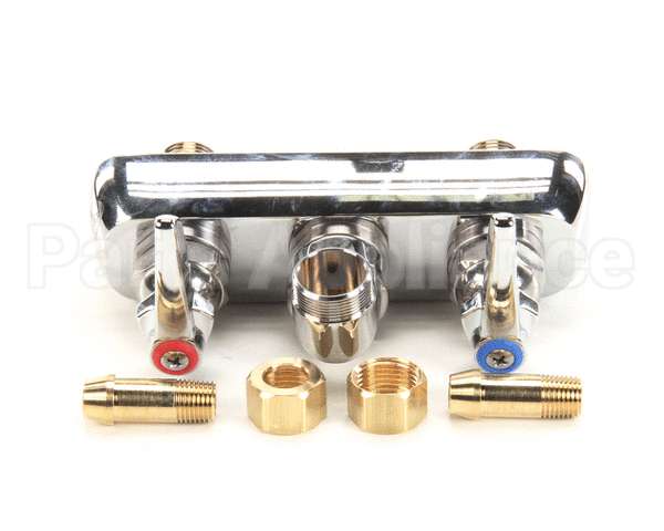 B-1115-LN T&S Brass Workboard Faucet, Wall Mount, 4 Centers,