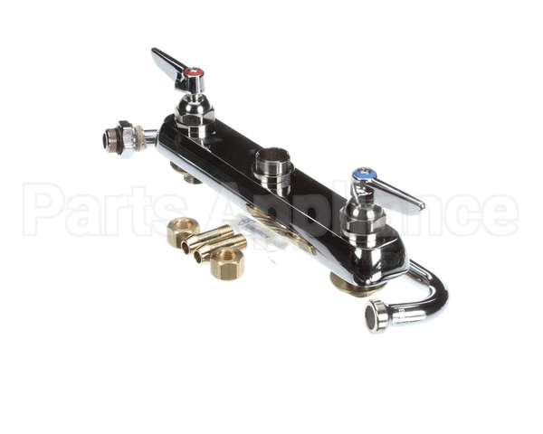 B-1123 T&S Brass Workboard Faucet, Deck Mount, 8 Centers,