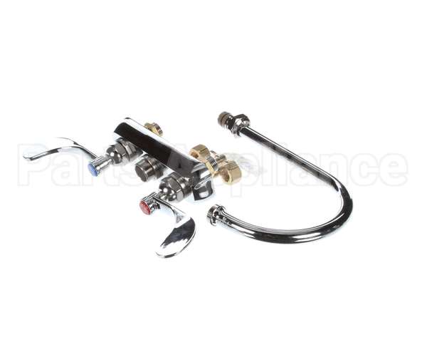 B-1141-04 T&S Brass Workboard Faucet, Deck Mount, 4 Centers,