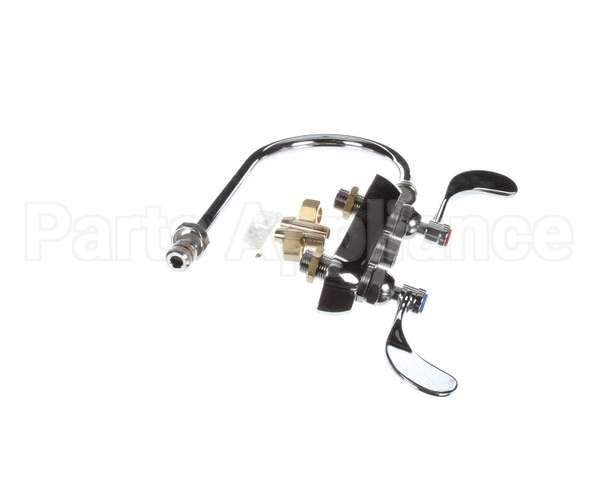 B-1141-04 T&S Brass Workboard Faucet, Deck Mount, 4 Centers,