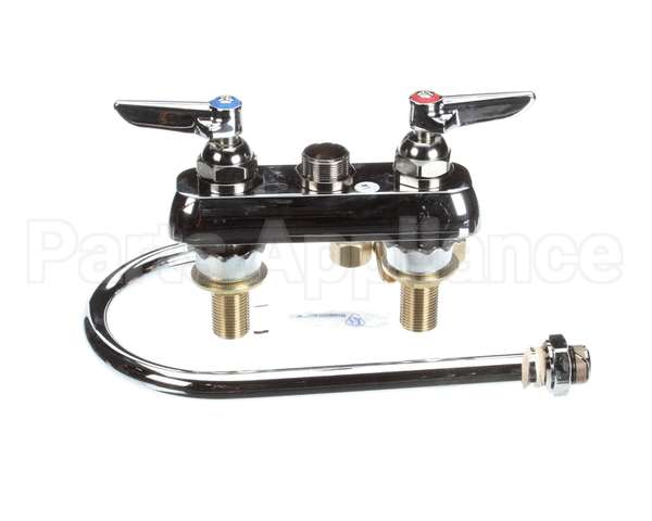 B-1141-XS T&S Brass Workboard Faucet, Deck Mount, 4 Centers,
