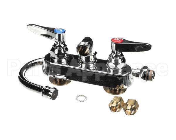 B-1146-02A T&S Brass Workboard Faucet, 4 Wall Mount, 017907-4