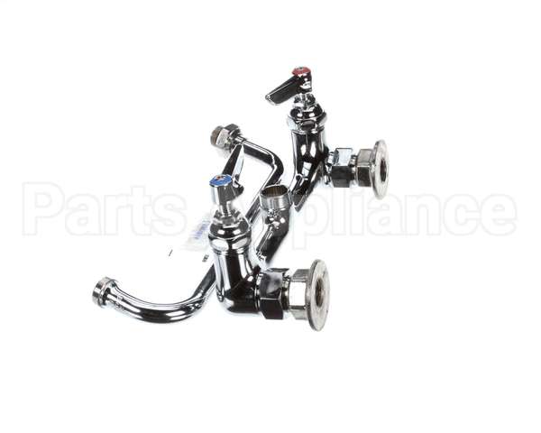 B-2342 T&S Brass Double Pantry Faucet, Wall Mount, 8 Cent