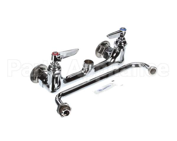 B-2342 T&S Brass Double Pantry Faucet, Wall Mount, 8 Cent