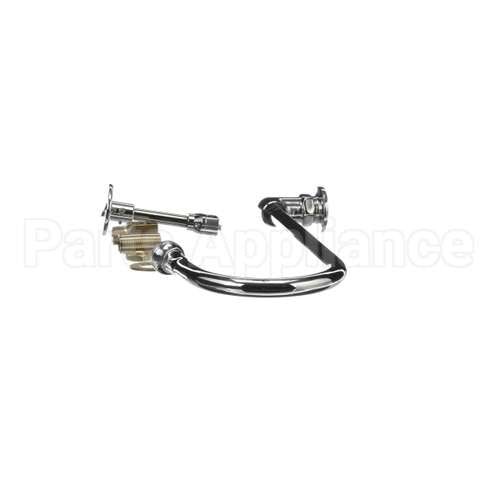 B-2456-W T&S Brass Wall Mount Elbow, 123X Rigid Gooseneck,