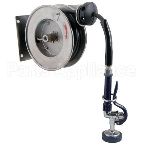 B-7102-01 Compatible TS Brass Reel, Hose, Expose, 12Ft, 3/8"Npt