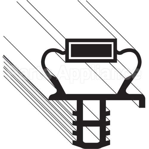 DEL1701194 Compatible Midwest Appliance Parts Gasket, Drawer, 7-7/16"X16-5/16"