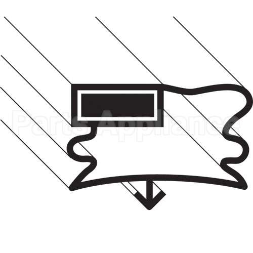 E950298 Compatible TRUE Drawergasket, Black Tfp-32-D-2