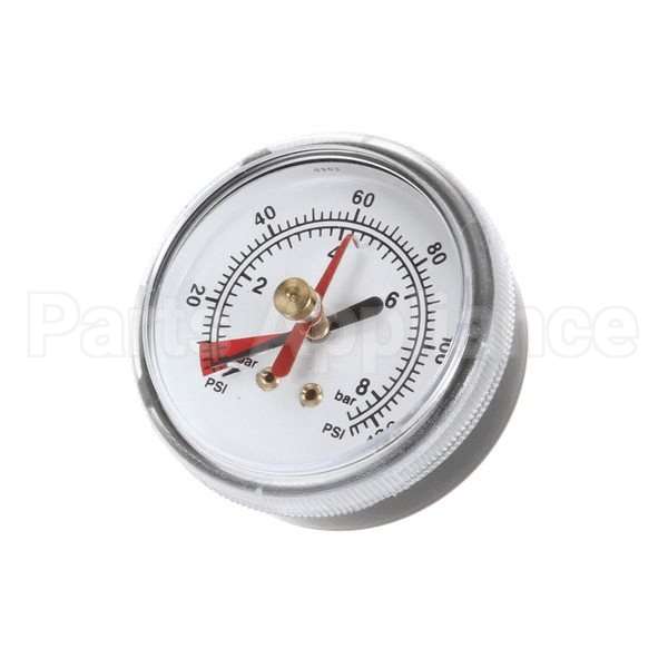 EV306818 Compatible Everpure Back Mnt Brass Gauge 0-125 Psi