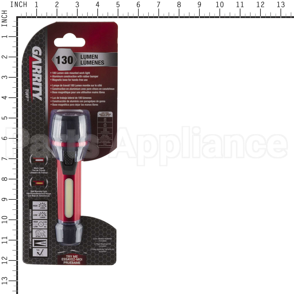 GA8200 Garrity 130Lm Tuff Series Flashlight