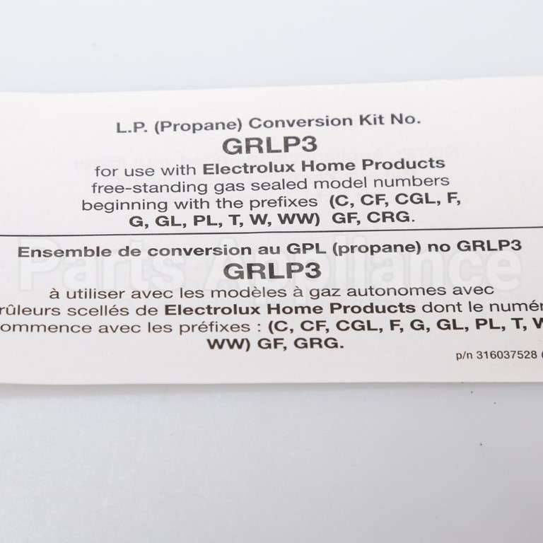 GRLP3 Frigidaire Lp Conversion Kit