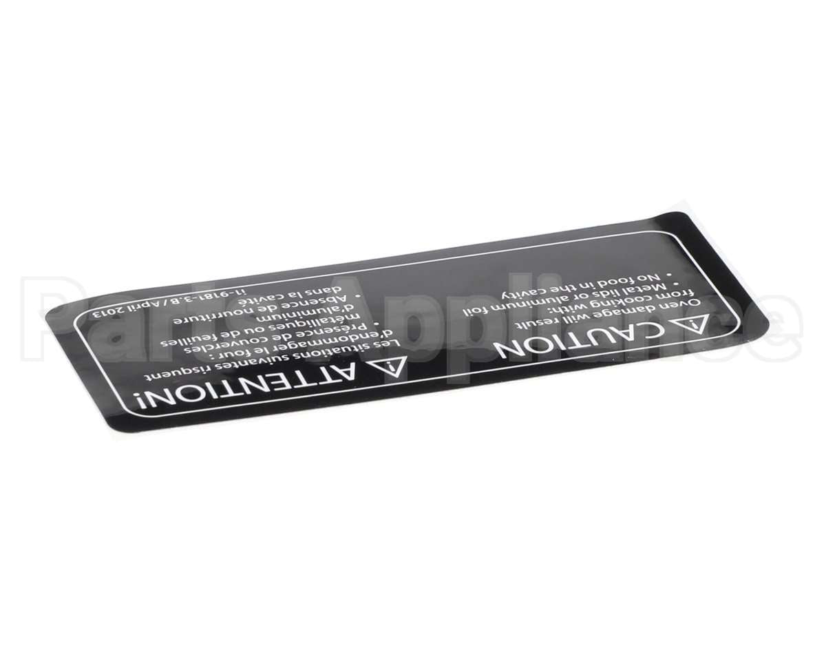 I1-9181-3 Turbochef Label, Caution, Empty Cavity,