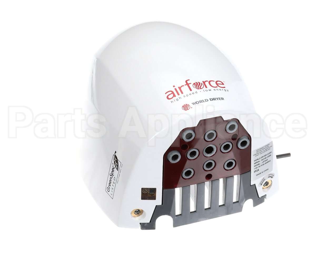 J-974A3 World Dryer Airforce, 115V 9.6A White Nr3