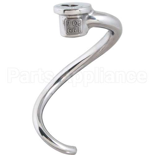 KSMC7QDH Compatible Kitchen Aid Hook, Dough, 7 Qt, S/S, Nsf
