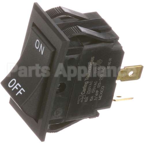 M5132 Compatible Blodgett Switch, On/Off Black Rocker