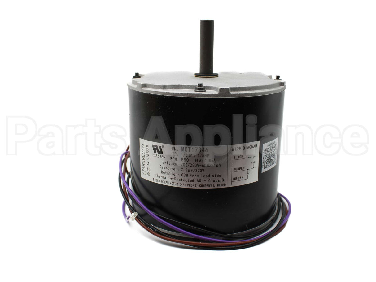 MOT17346 Trane 200/230V1Ph 1/6-1/5Hp 850Rpm