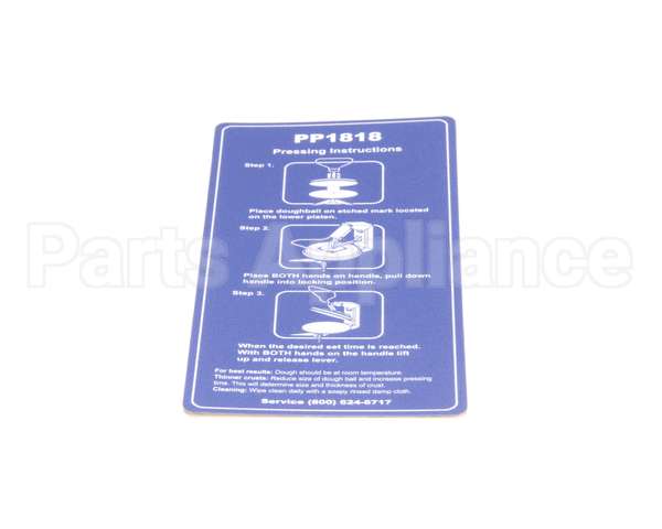 OPROPP181810 Doughpro Proluxe Overlay,Pressing Instructions,